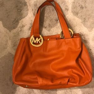 Michael Kors orange shoulder bag
